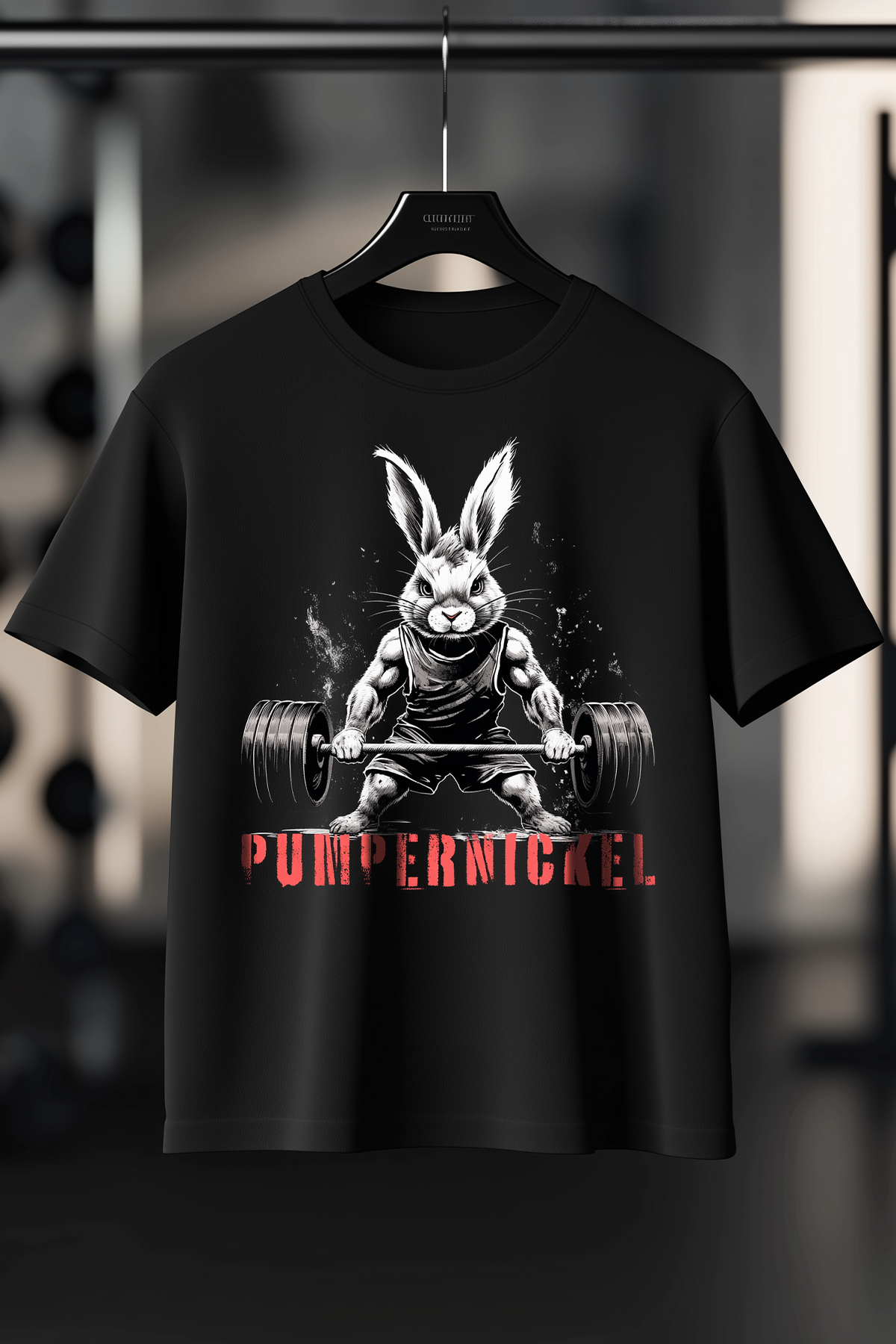 T-SHIRT in der Farbe schwarz. Das Shirt ist in den Größen XXS bis 5XL erhältlich. Der Stoff hat ein Gewicht von 180 GSM und ist aus 100 % gekämmter, ringgesponnener Bio-Baumwolle. Das ideale T-Shirt für alle Bodybuilder und Kraftspotler.