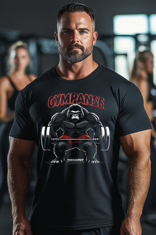 T-SHIRT in der Farbe schwarz. Das Shirt ist in den Größen XXS bis 5XL erhältlich. Der Stoff hat ein Gewicht von 180 GSM und ist aus 100 % gekämmter, ringgesponnener Bio-Baumwolle. Das ideale T-Shirt für alle Bodybuilder und Kraftspotler.