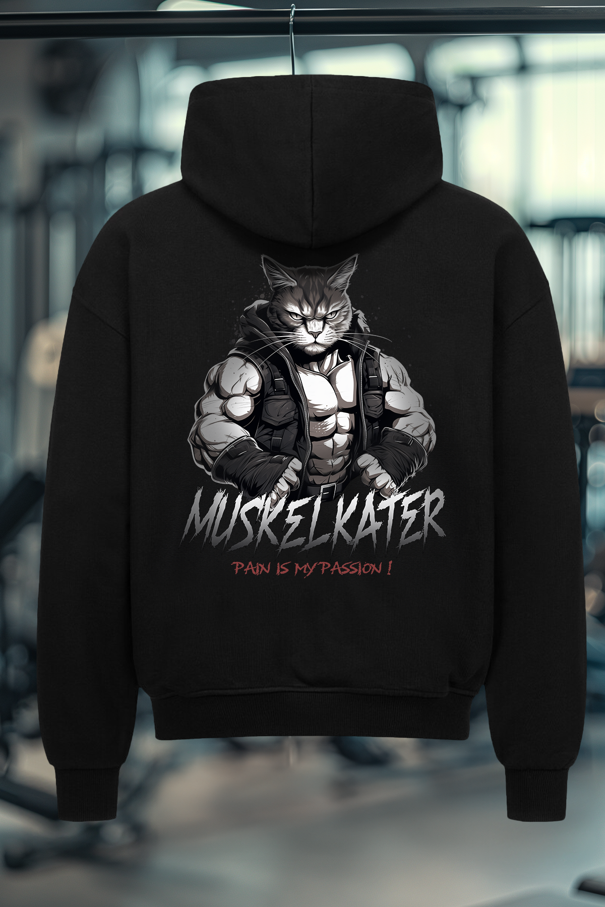 Übergroßer Zipper Hoodie Pumpernickel in der Farbe schwarz. Der Oversized Zipper Hoodie ist in den Größen S bis 4XL erhältlich. Der Stoff hat ein Gewicht von 430 GSM und ist aus 100 % Baumwolle. Der ideale Zipper Hoodie für alle Bodybuilder und Kraftsportler.