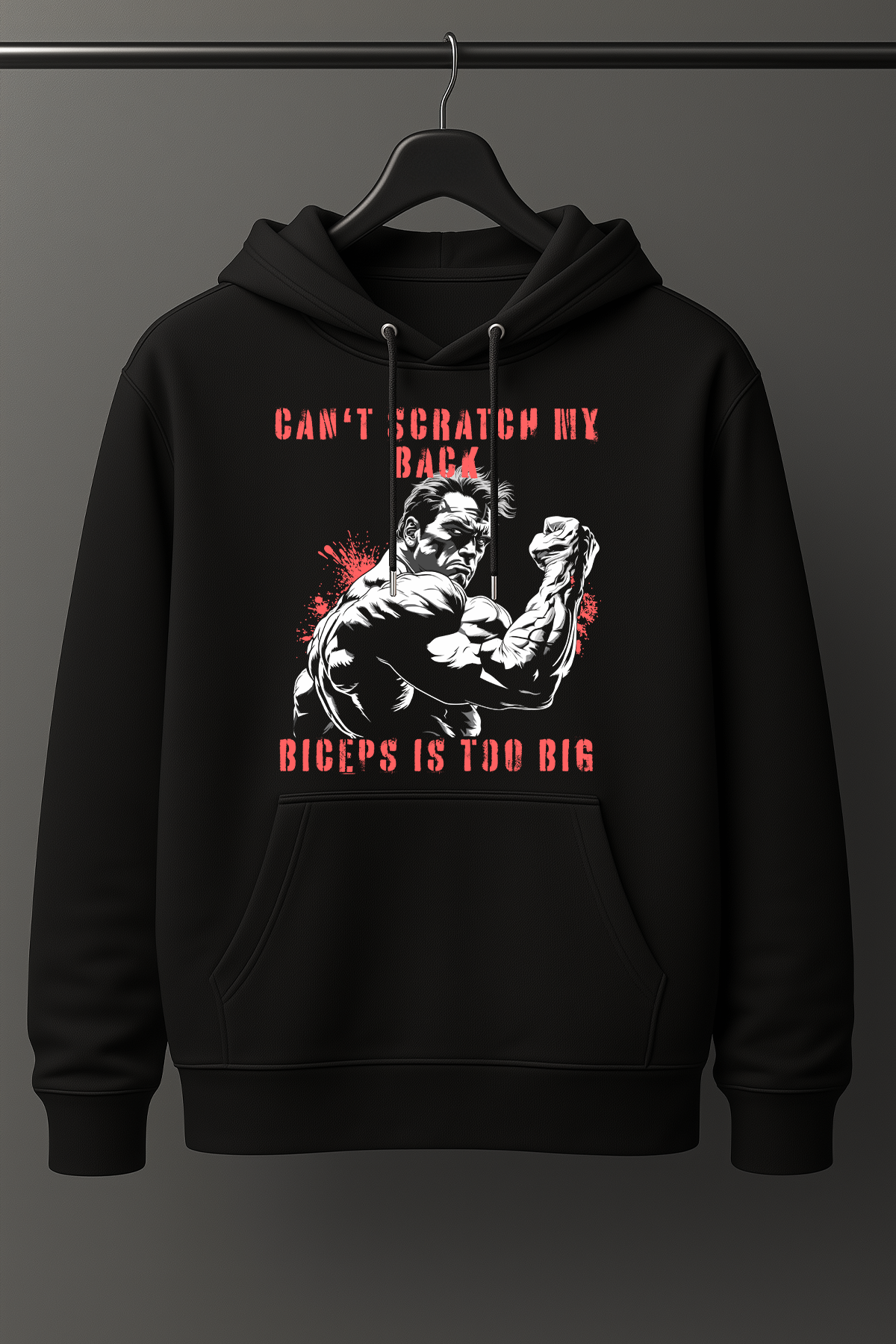 Hoodie in der Farbe schwarz. Der Hoodie ist in den Größen S bis 4XL erhältlich. Der Stoff ist aus Heavy Cotton und hat ein Gewicht von 280 GSM. Er besteht aus 80% Baumwolle und 20% Polyester. Der ideale Hoodie für alle Bodybuilder und Kraftsportler. Wir verwenden eine Umweltfreundliche Verpackung.