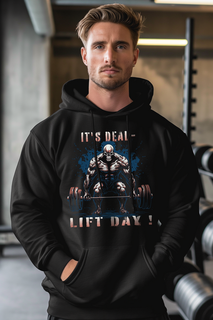 Hoodie in der Farbe Schwarz. Der Hoodie ist in den Größen S bis 4XL erhältlich. Der Stoff ist aus Heavy Cotton und hat ein Gewicht von 280 GSM. Er besteht aus 80 % Baumwolle und 20 % Polyester. Der ideale Hoodie für alle Bodybuilder und Kraftsportler. Wir verwenden eine umweltfreundliche Verpackung.