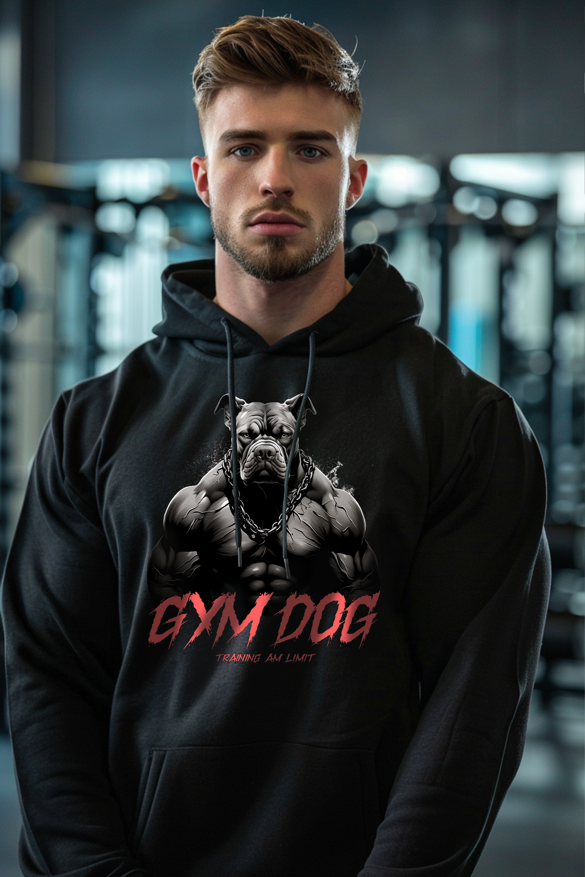 Hoodie in der Farbe schwarz. Der Hoodie ist in den Größen S bis 4XL erhältlich. Der Stoff ist aus Heavy Cotton und hat ein Gewicht von 280 GSM. Er besteht aus 80% Baumwolle und 20% Polyester. Der ideale Hoodie für alle Bodybuilder und Kraftsportler. Wir verwenden eine Umweltfreundliche Verpackung.