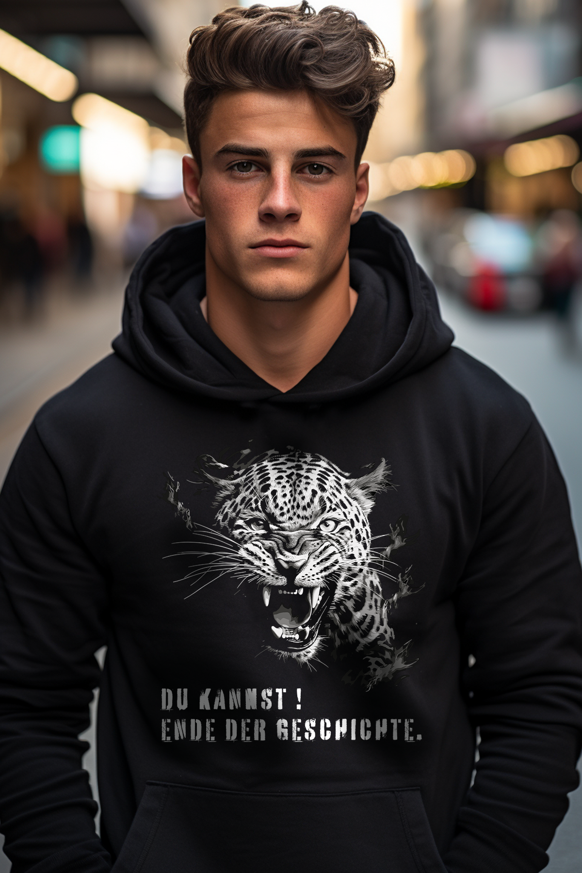 Hoodie in der Farbe schwarz. Der Hoodie ist in den Größen S bis 4XL erhältlich. Der Stoff ist aus Heavy Cotton und hat ein Gewicht von 280 GSM. Er besteht aus 80% Baumwolle und 20% Polyester. Der ideale Hoodie für alle Bodybuilder und Kraftsportler. Wir verwenden eine Umweltfreundliche Verpackung.