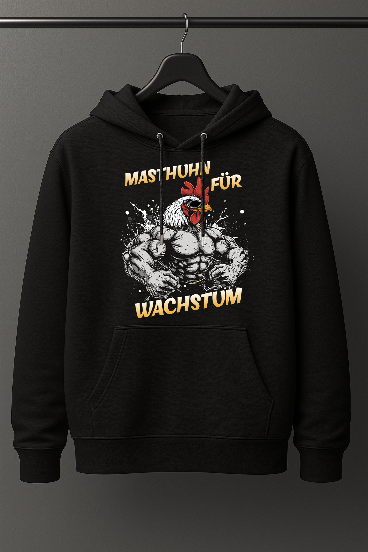 Hoodie in der Farbe schwarz. Der Hoodie ist in den Größen S bis 4XL erhältlich. Der Stoff ist aus Heavy Cotton und hat ein Gewicht von 280 GSM. Er besteht aus 80% Baumwolle und 20% Polyester. Der ideale Hoodie für alle Bodybuilder und Kraftsportler. Wir verwenden eine Umweltfreundliche Verpackung.