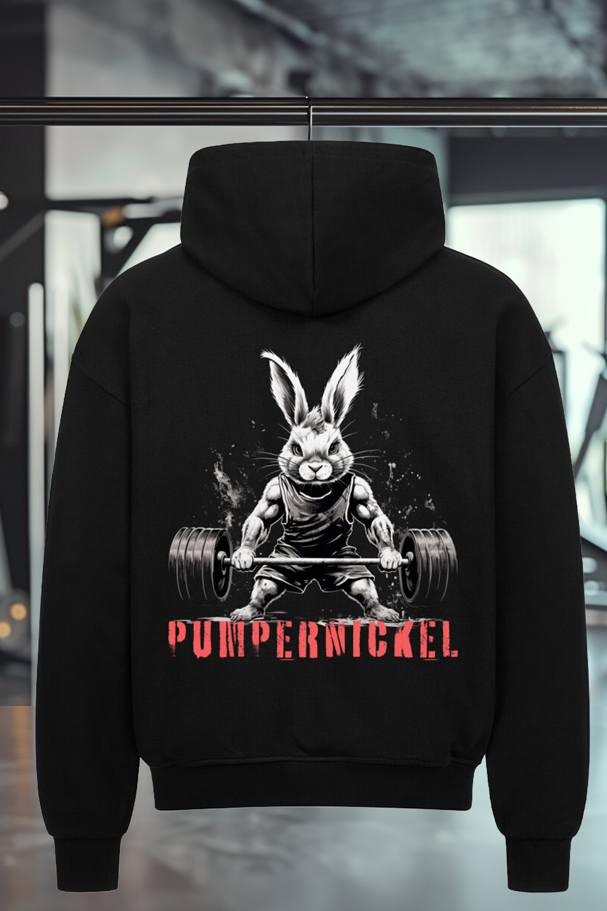Oversized Zipper Hoodie Pumpernickel in der Farbe schwarz. Der Oversized Zipper Hoodie ist in den Größen S bis 4XL erhältlich. Der Stoff hat ein Gewicht von 430 GSM und ist aus 100 % Baumwolle. Der ideale Zipper Hoodie für alle Bodybuilder und Kraftsportler.
